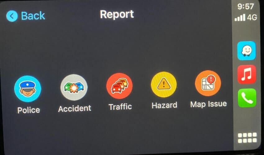 Waze CarPlay Settings Report
